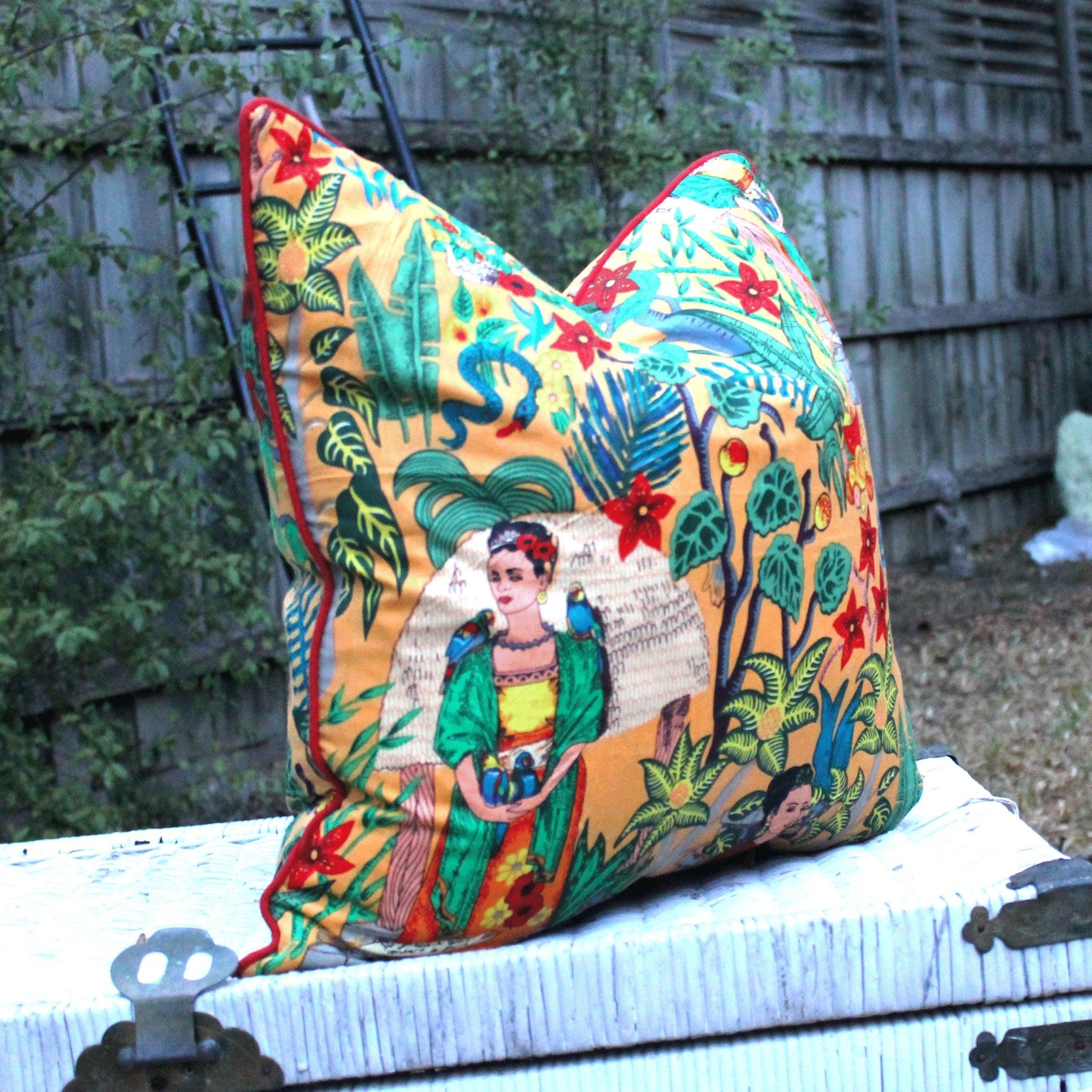 Frida's Surreal Vibrance Cushion Cover