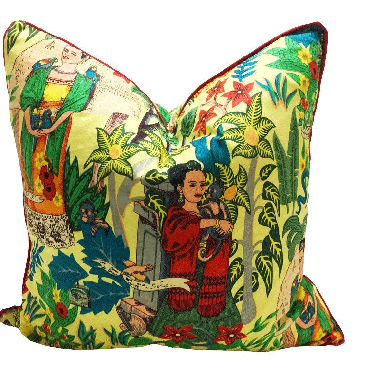 Vibrant Frida Cotton Cushion Cover