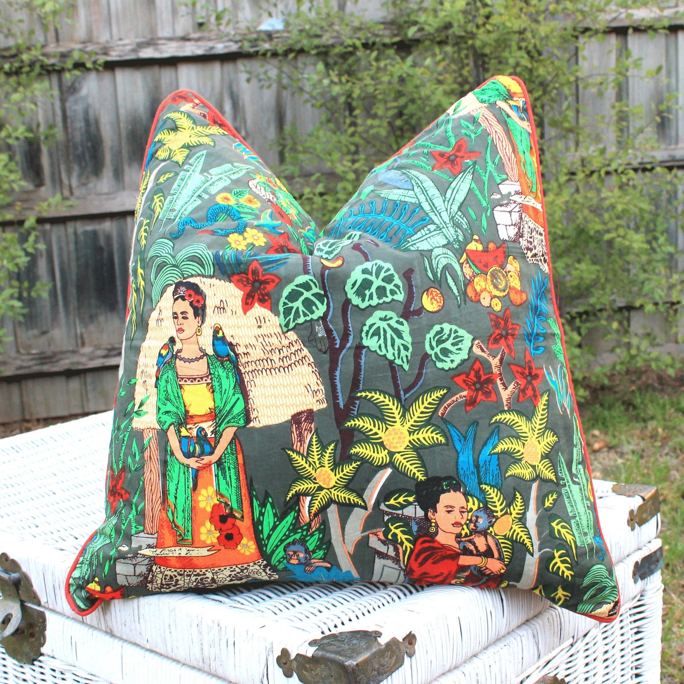 Frida's Extravaganza Cotton Cushion