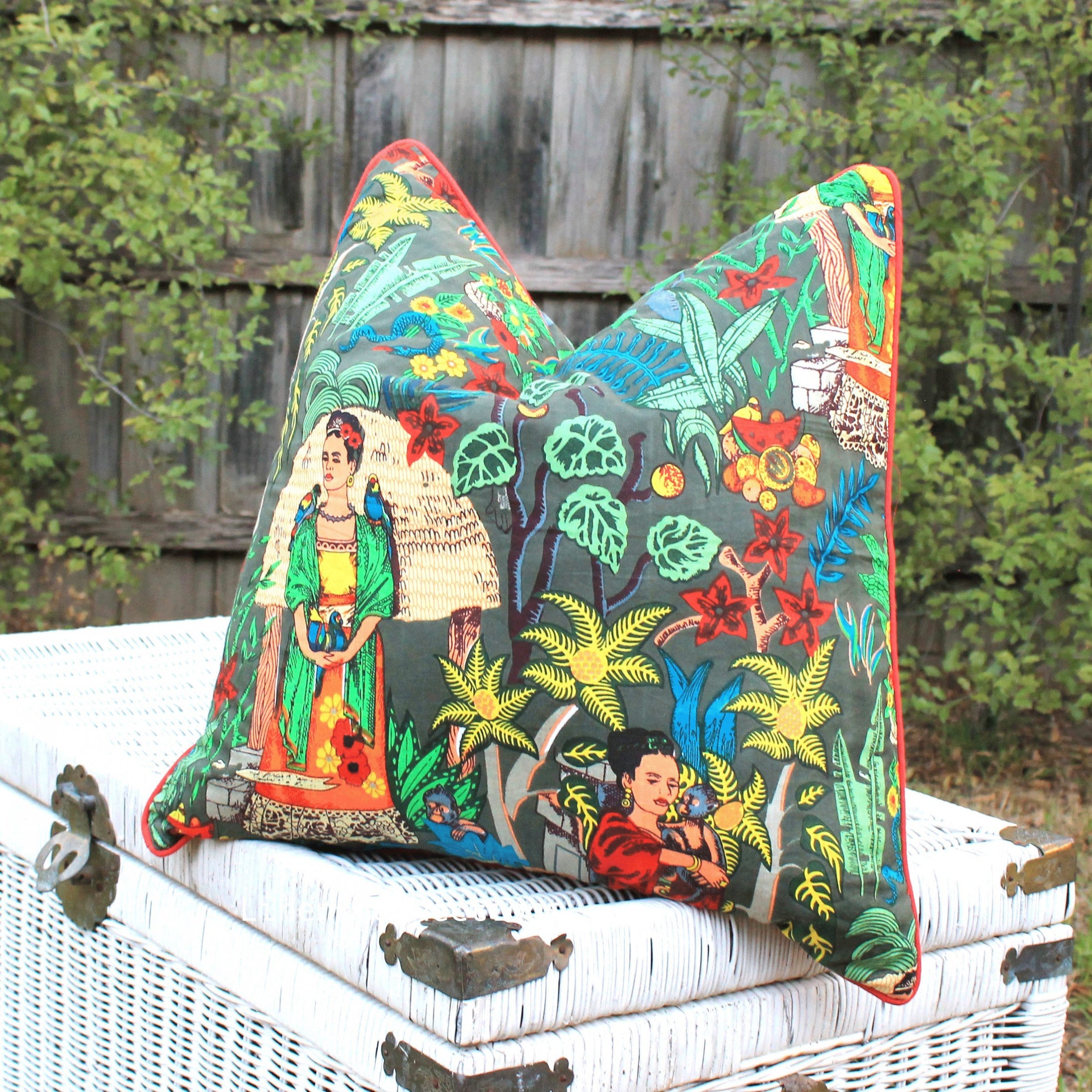 Frida's Extravaganza Cotton Cushion