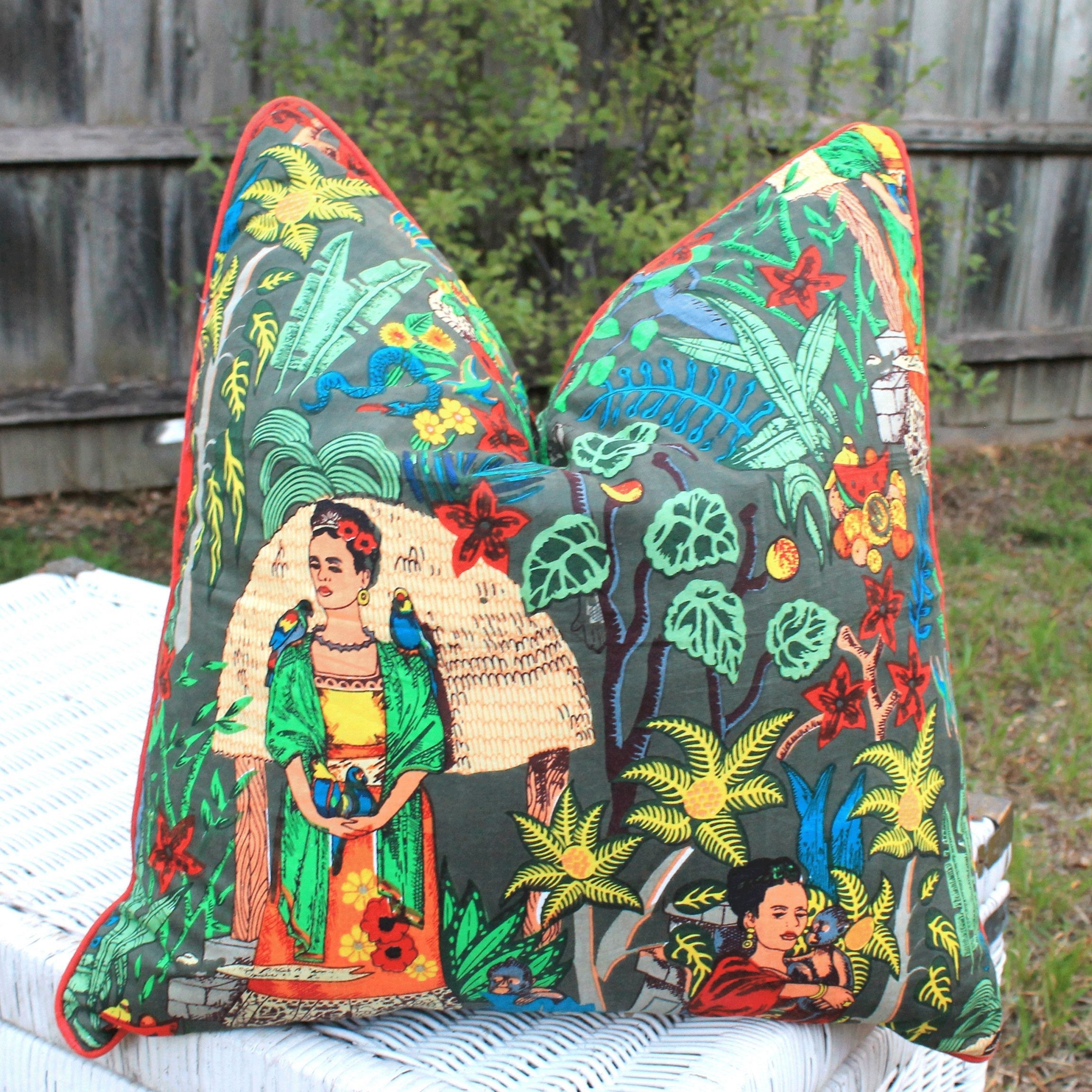 Frida's Extravaganza Cotton Cushion