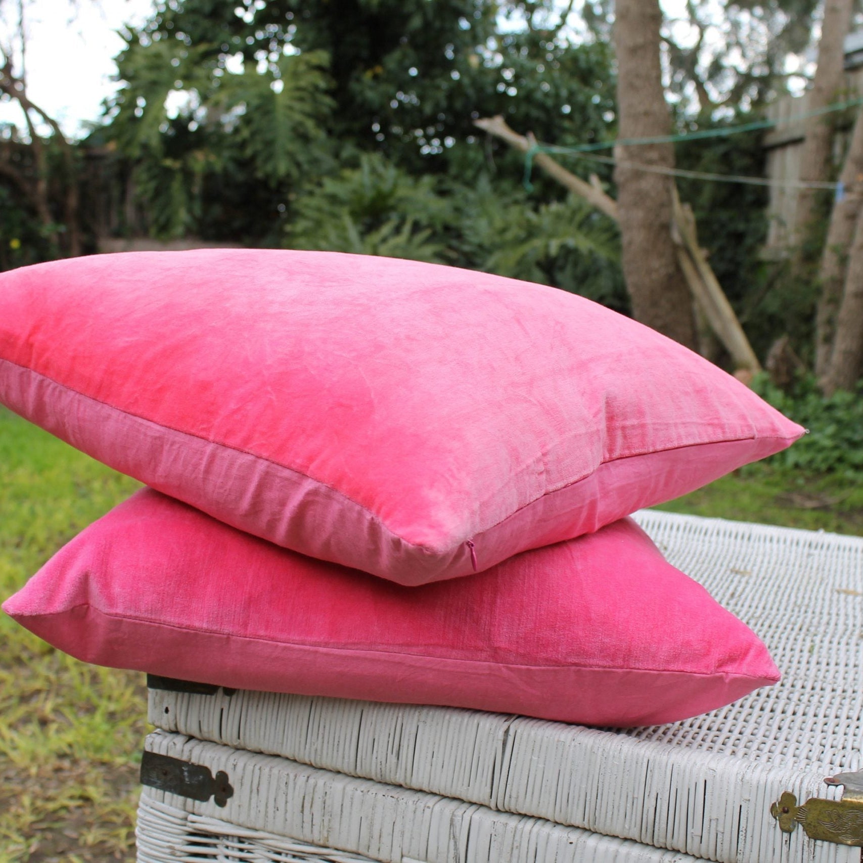 Flamingo Haze Velvet Cushion Cover