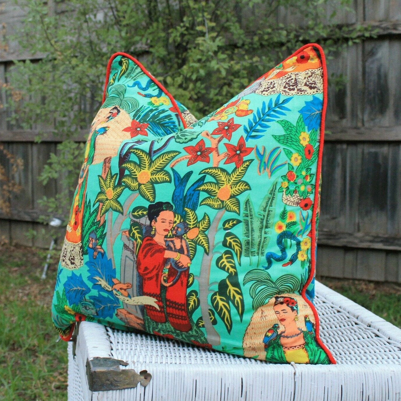 Frida's Jungle Oasis Cotton Cushion