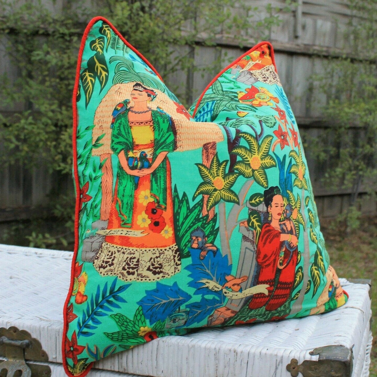 Frida's Jungle Oasis Cotton Cushion