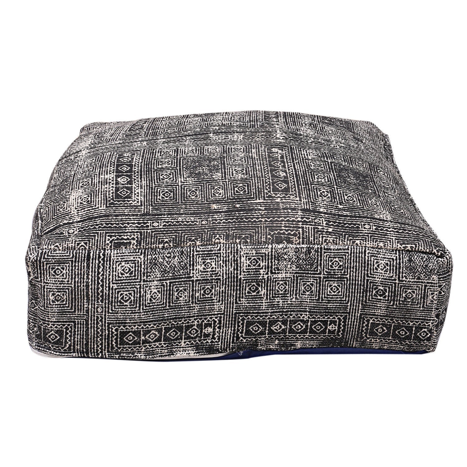 Stunning Black Moroccan Ottoman Cushion Cover