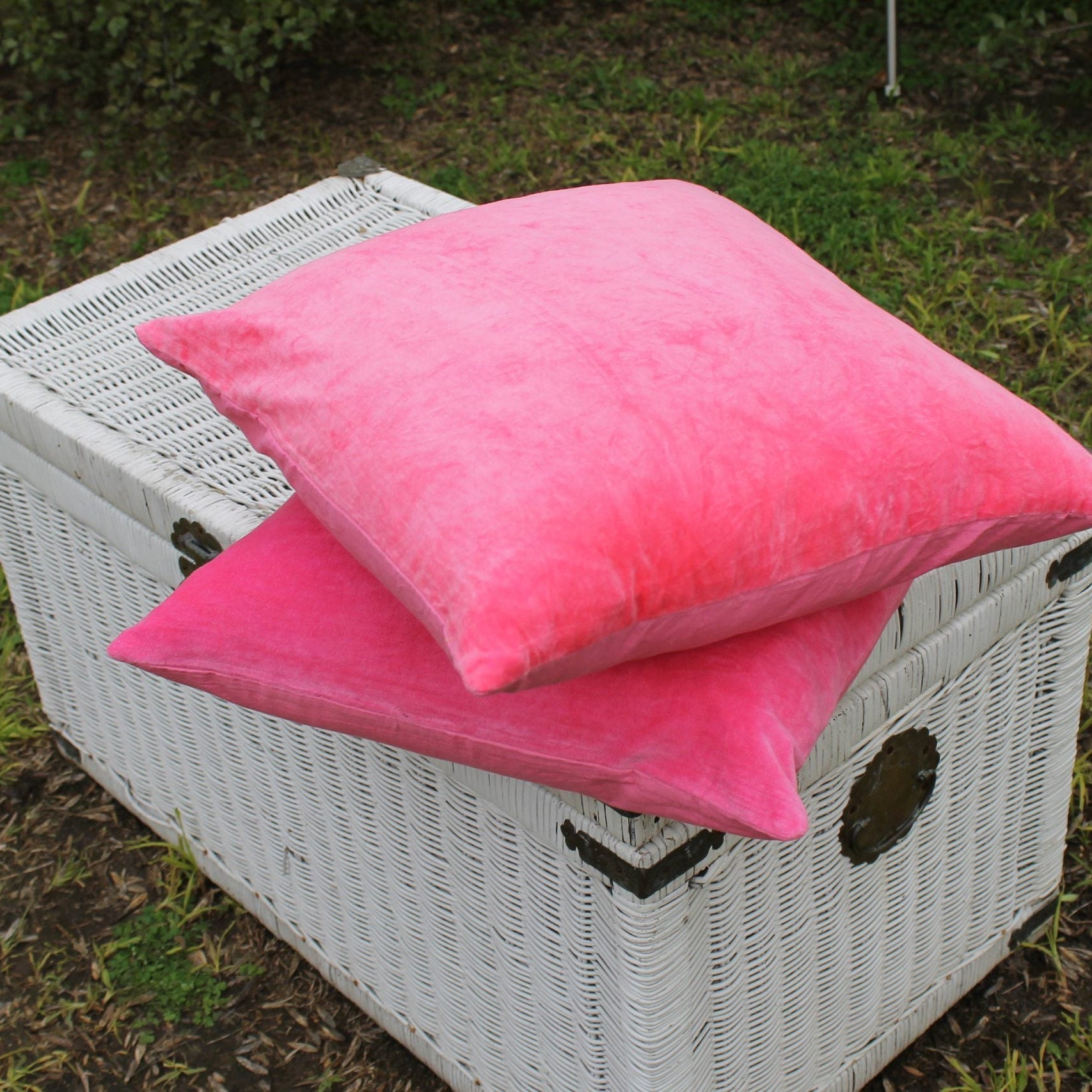 Flamingo Haze Velvet Cushion Cover