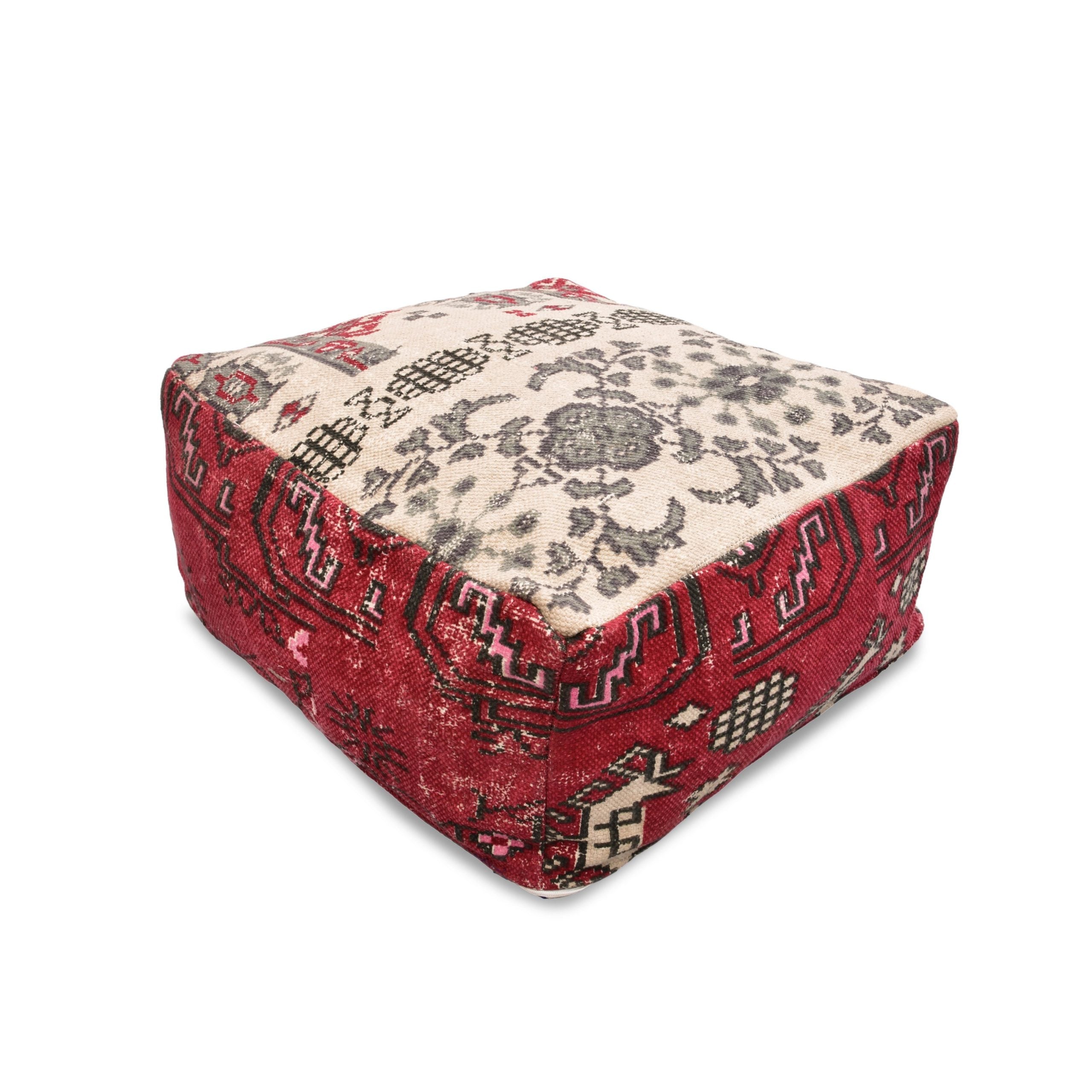 Mystical Moroccan Pouf Footstool Cushion Cover