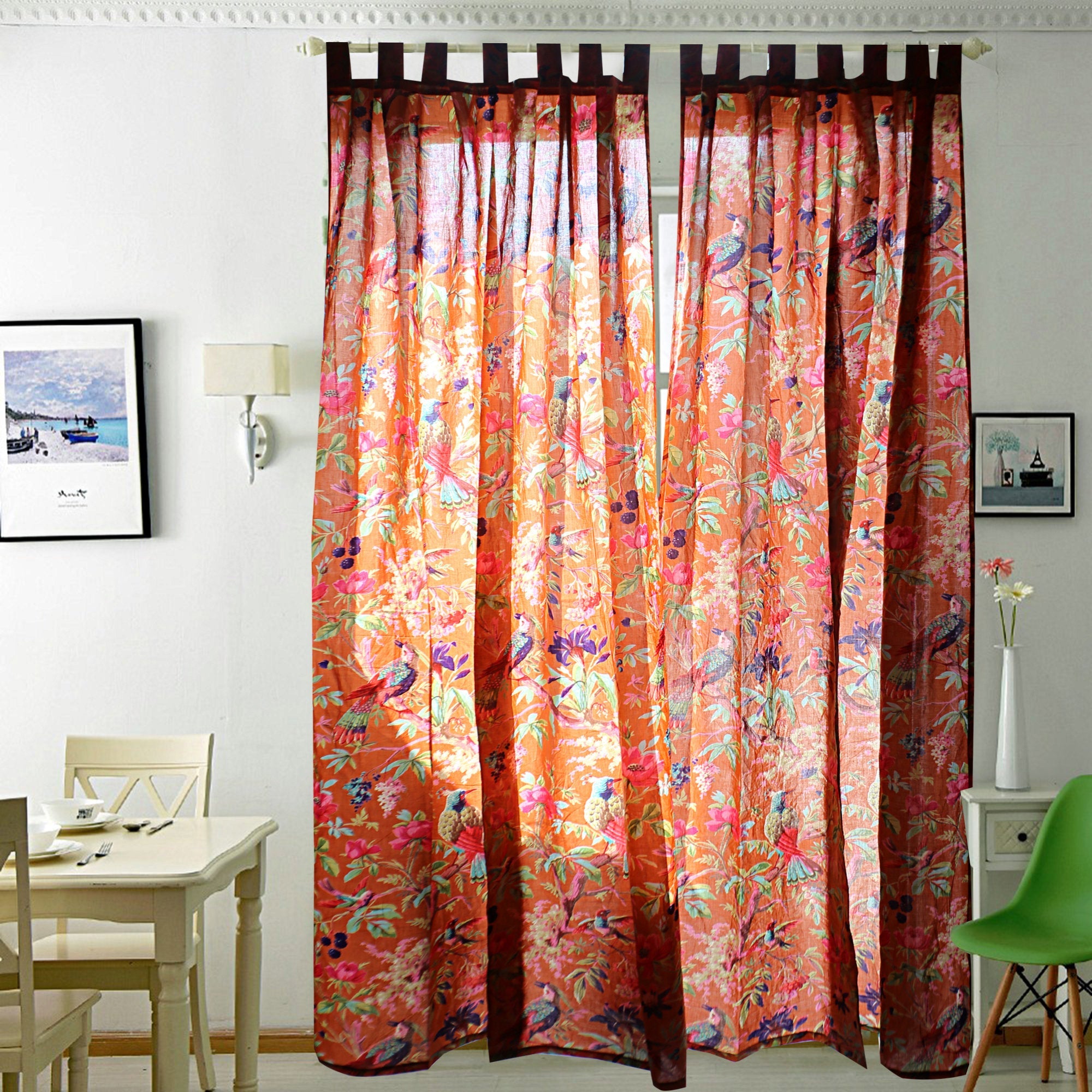 Birds & Blooms Boho Curtains