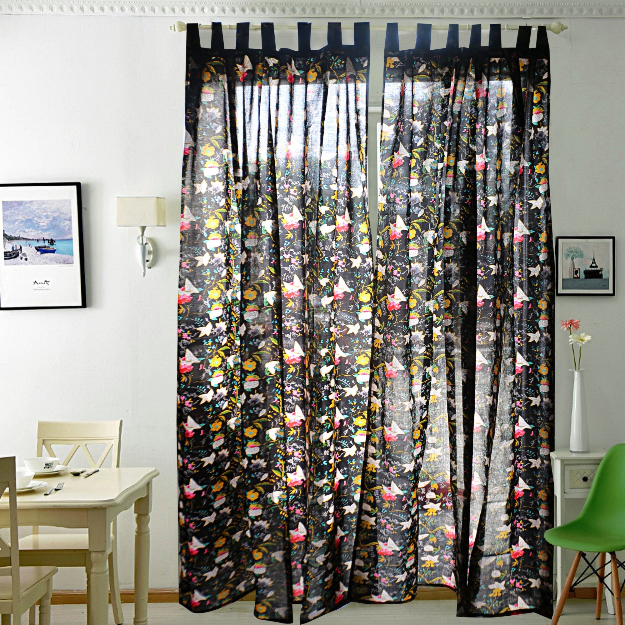 Tropical Dreamscapes Boho Curtains