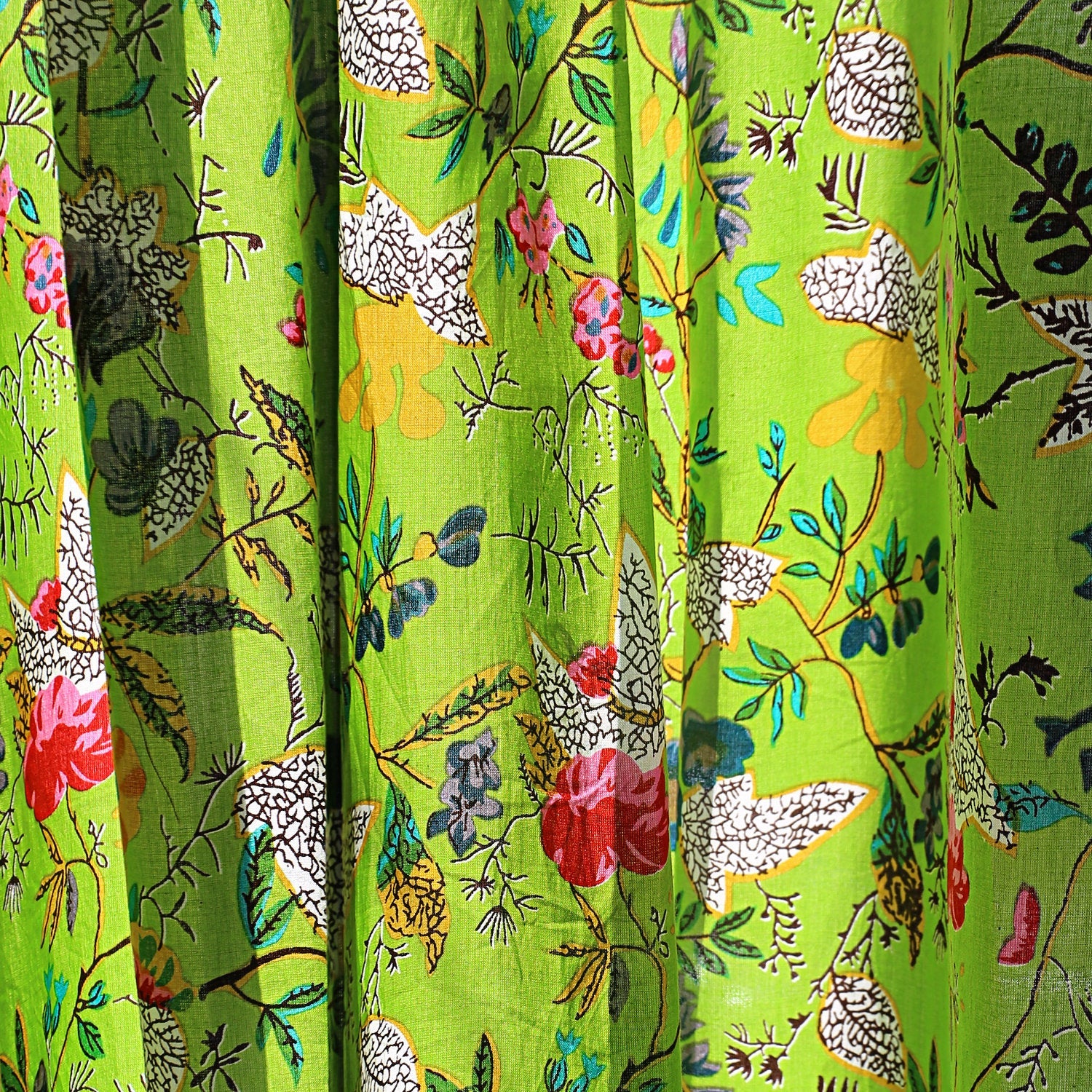 Enchanted Garden Cotton Boho Curtains