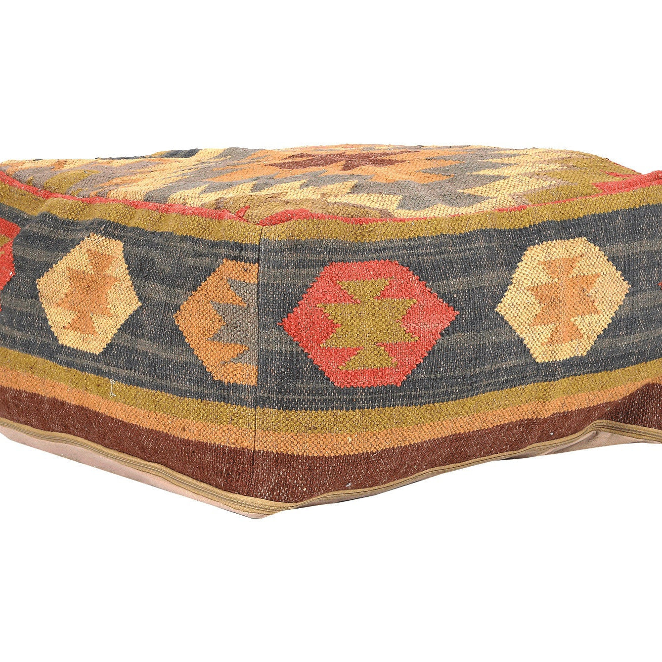 Moroccan Pouf - Yellow Footstool