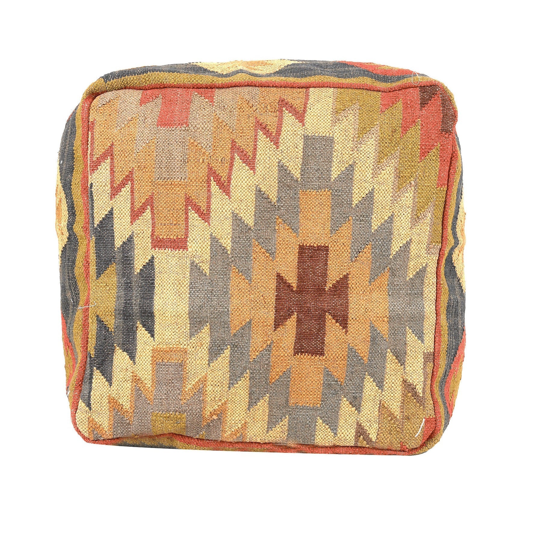 Moroccan Pouf - Yellow Footstool