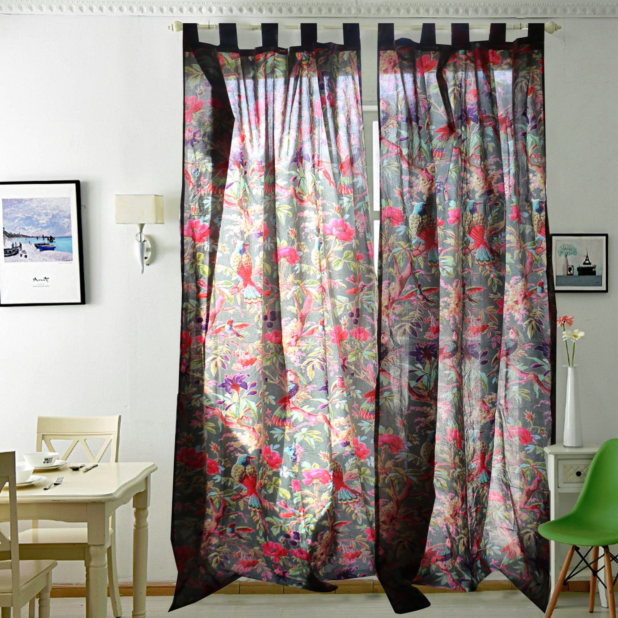 Paradise Blooms Boho Curtains