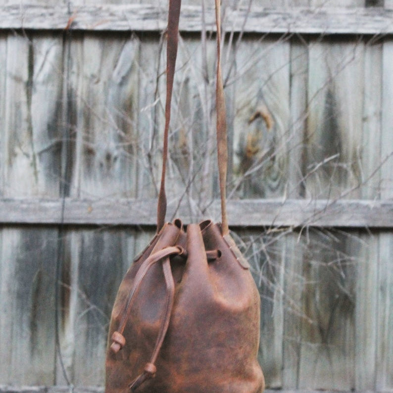 Tan Leather Crossbody Bag - Small Purse