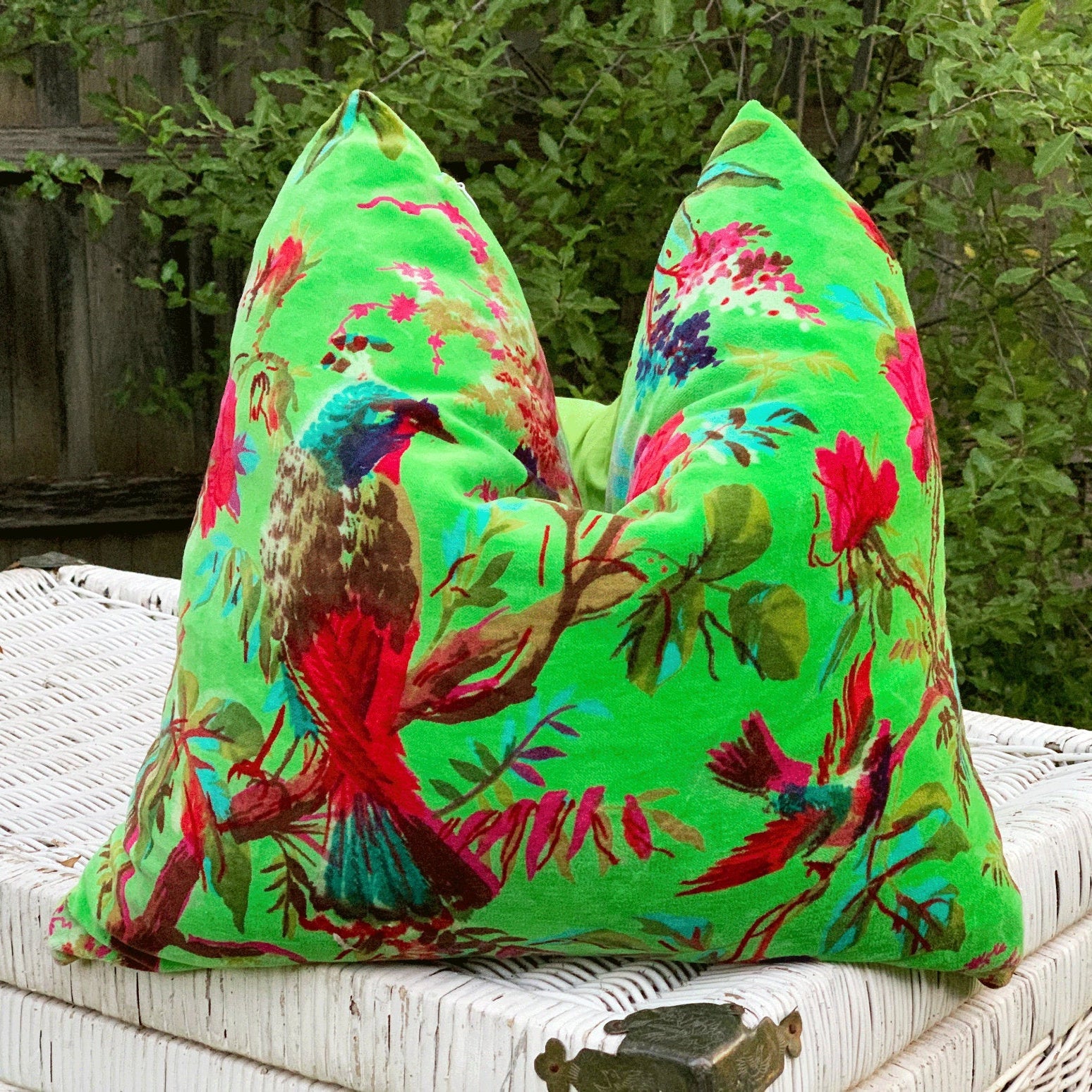 Jungle Vibrance Velvet Cushion Cover