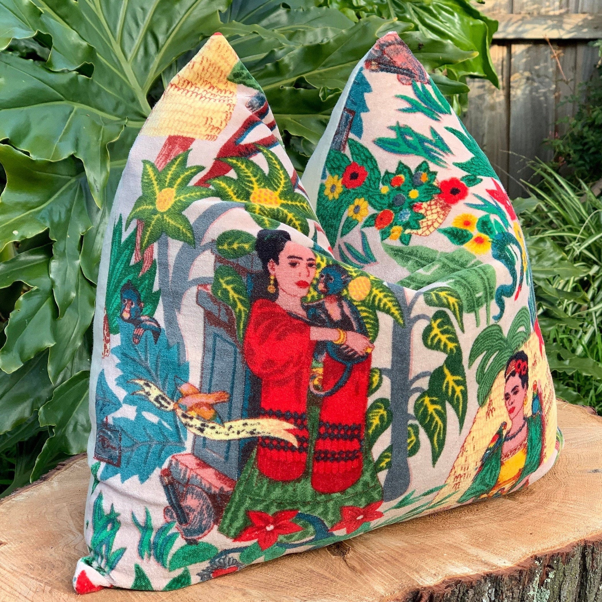 Vivid Frida Velvet Cushion Cover