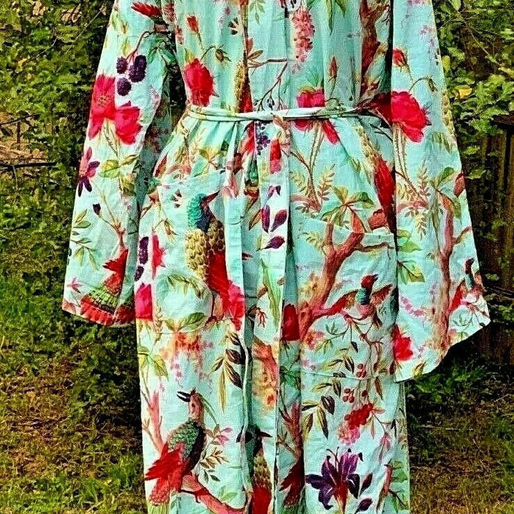 Mint Serene Women's Kimono Robe