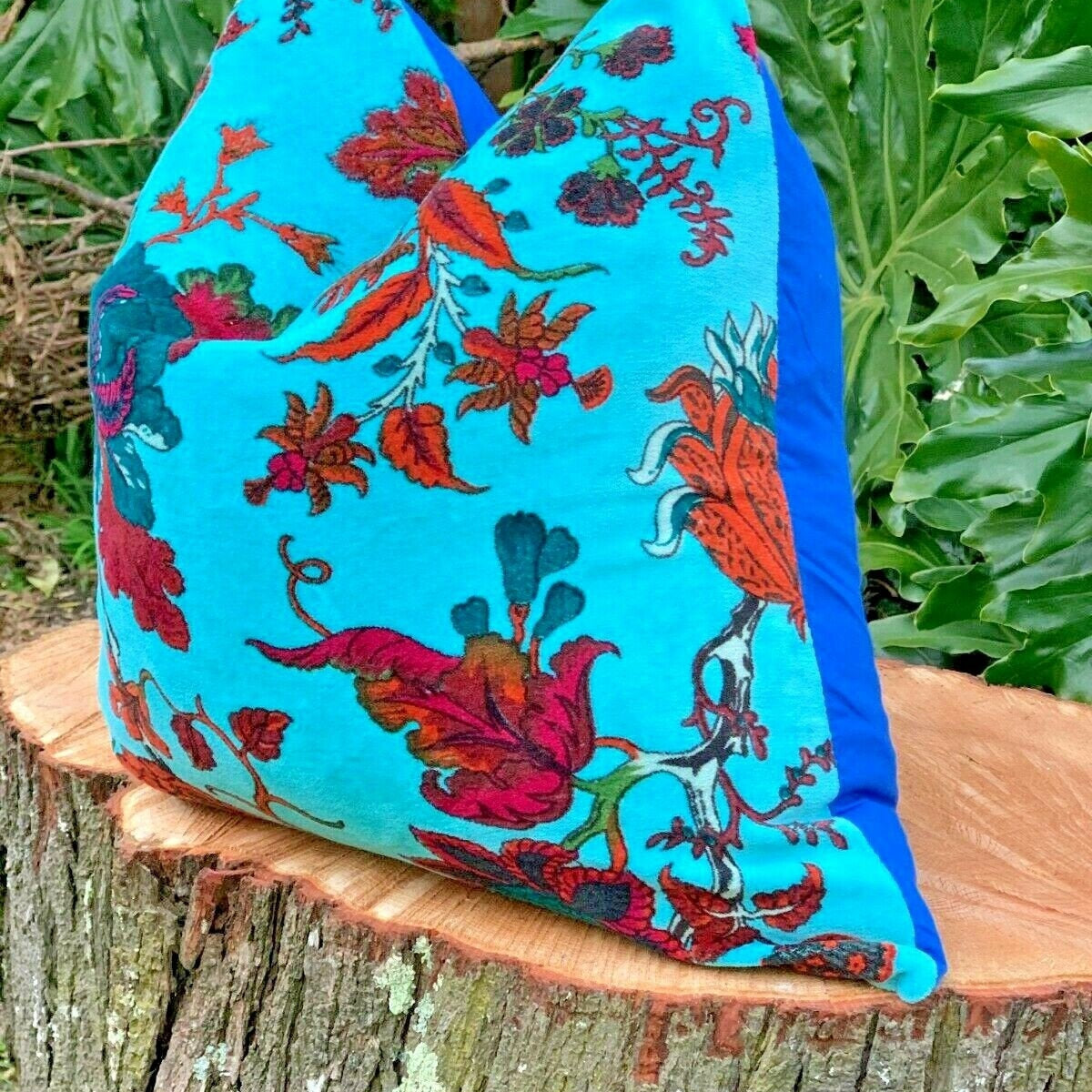 Floral Velvet Cushion Cover