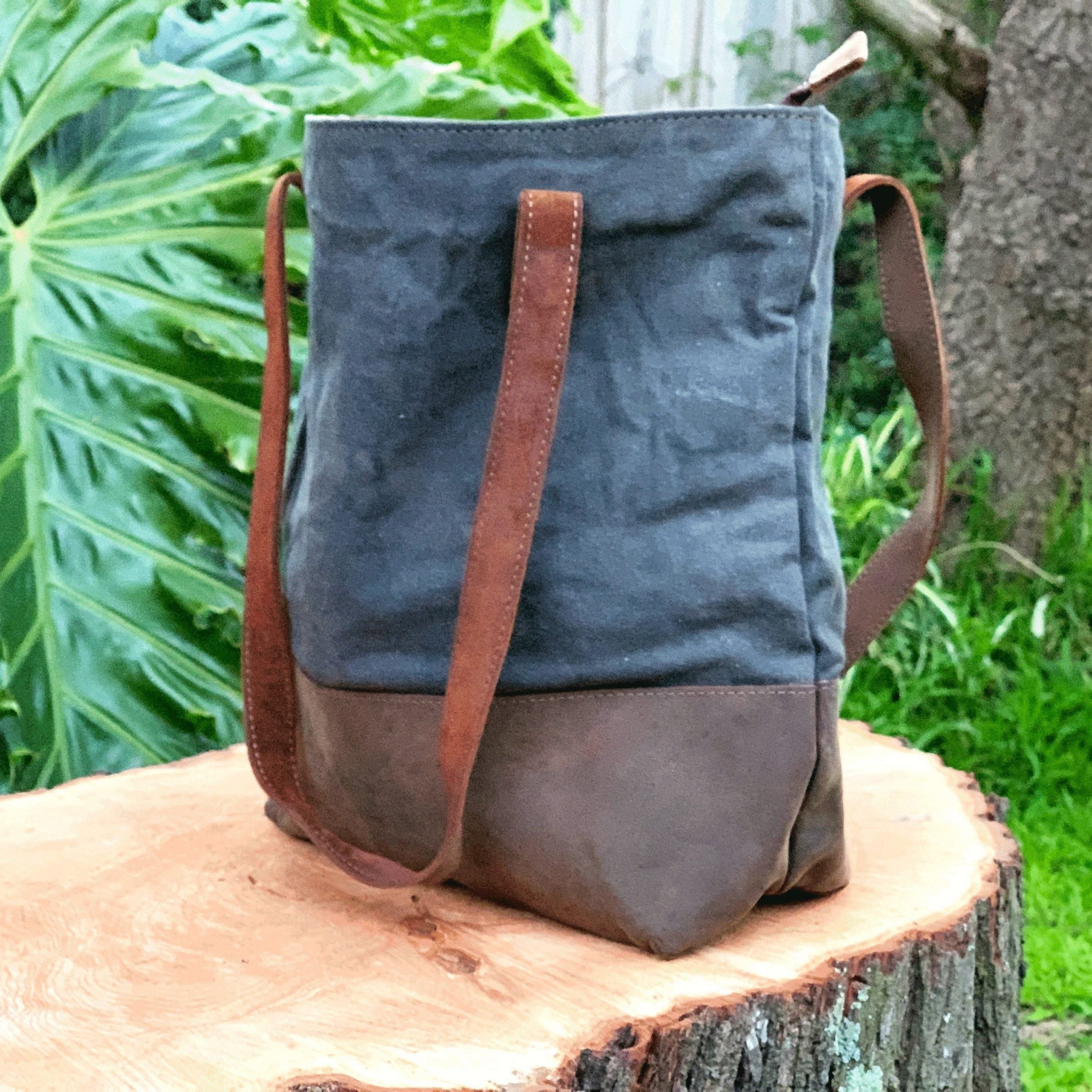 Waxed Canvas Tote Bag - Durable & Stylish