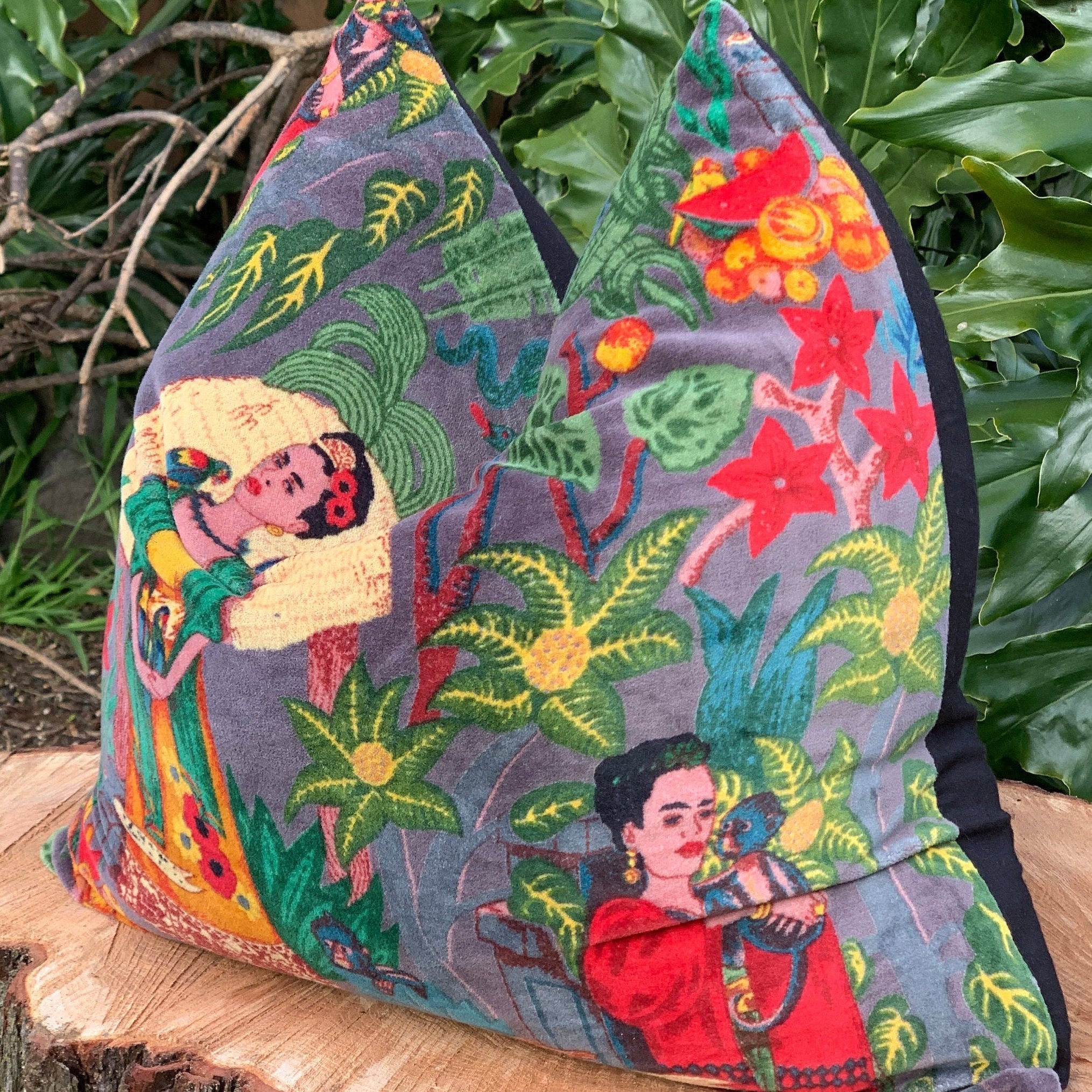 Frida's Vivid Dreams Velvet Cushion