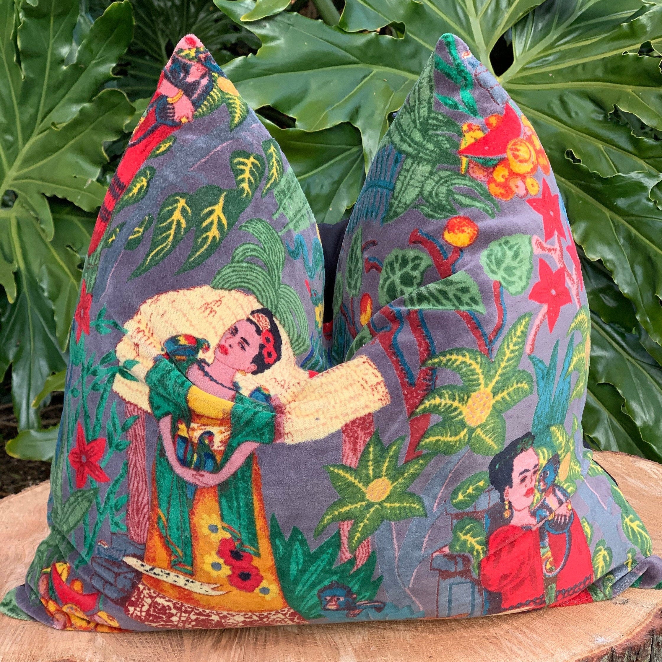 Frida's Vivid Dreams Velvet Cushion