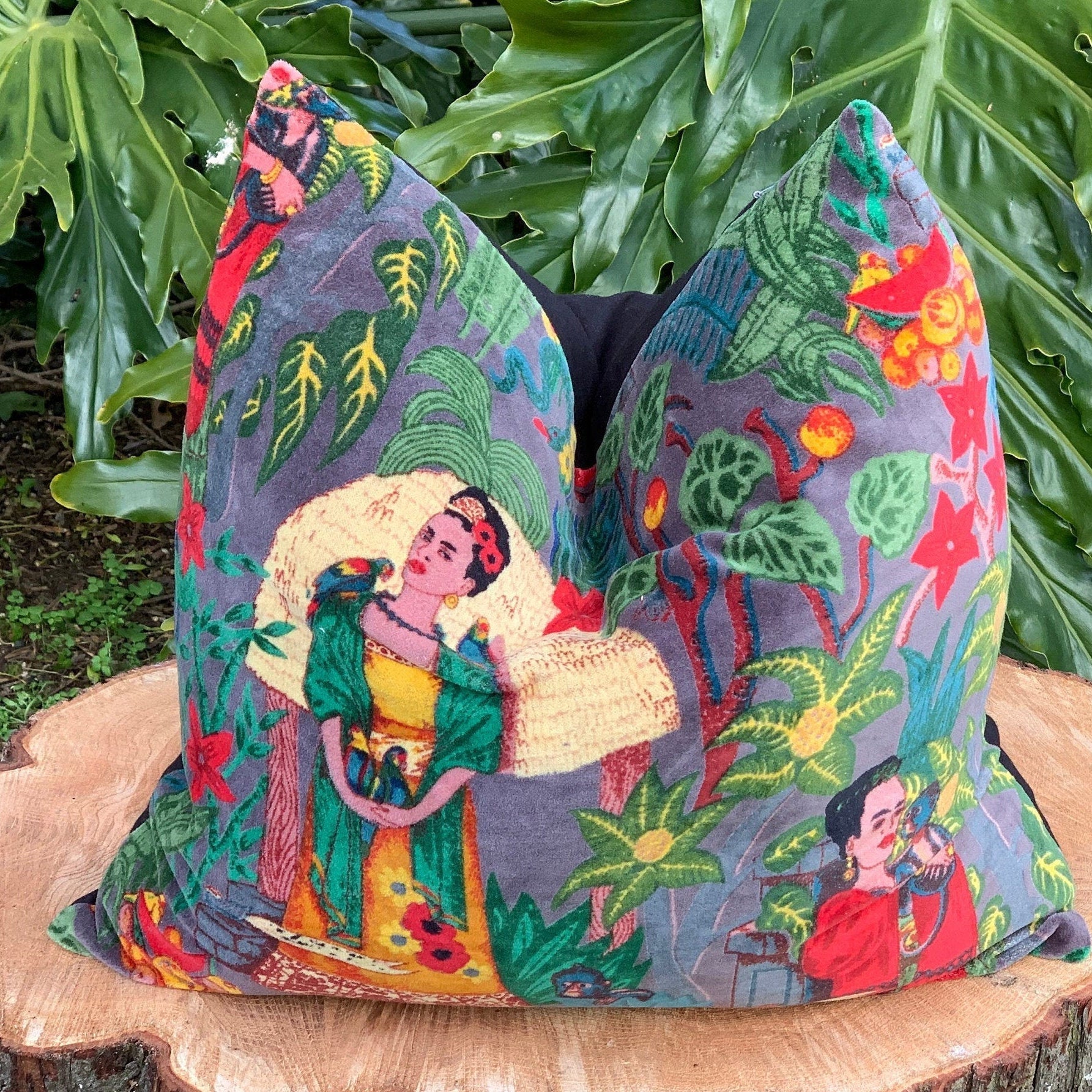 Frida's Vivid Dreams Velvet Cushion