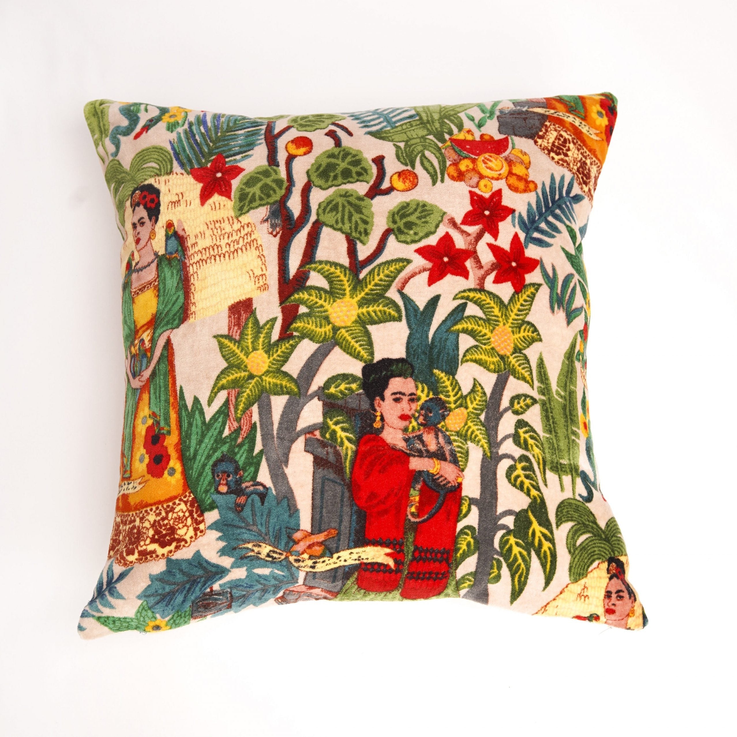 Velvet Cushion - Kahlo's Garden