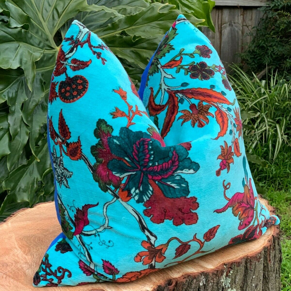 Floral Velvet Cushion Cover