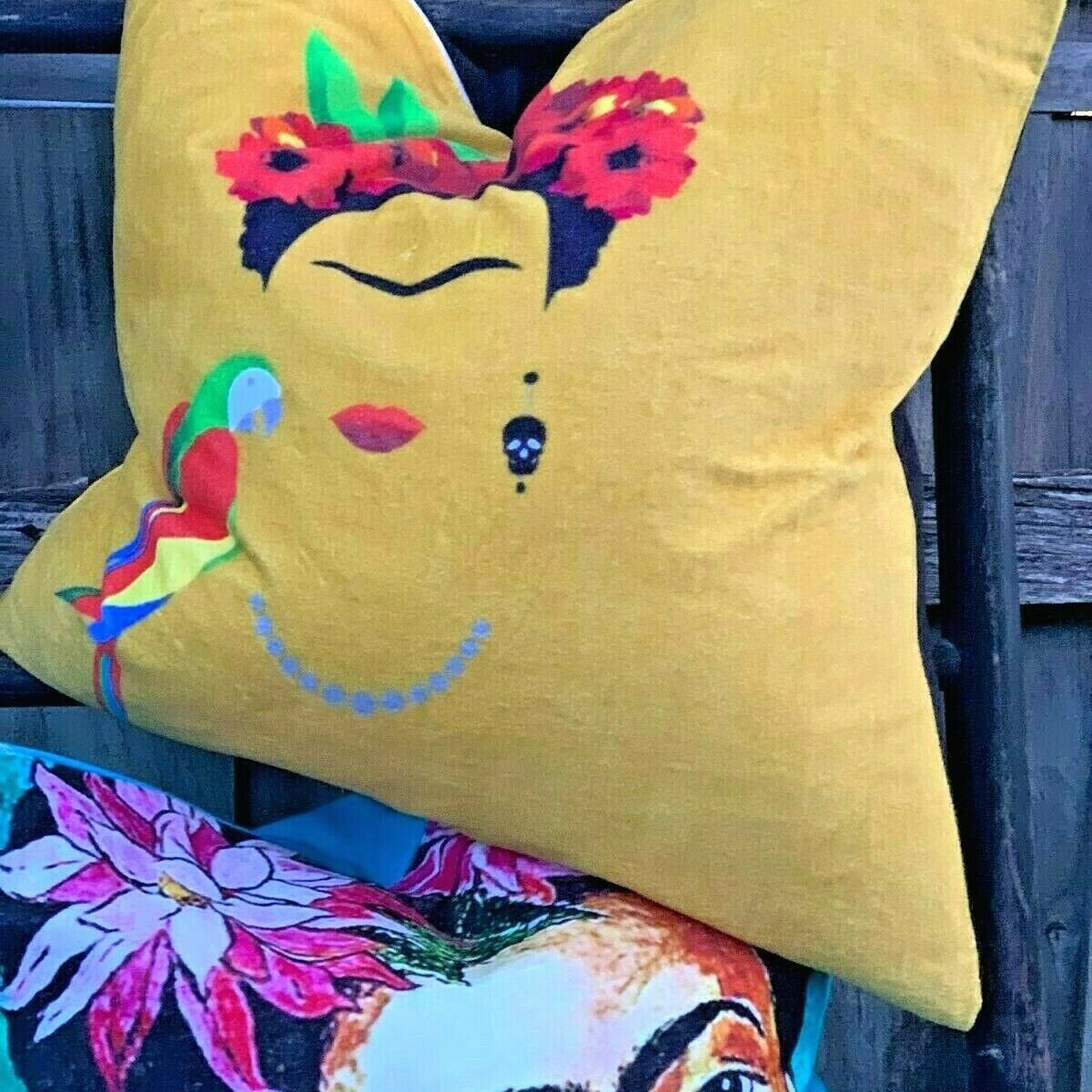 Frida's Oasis Velvet Cushion Cover