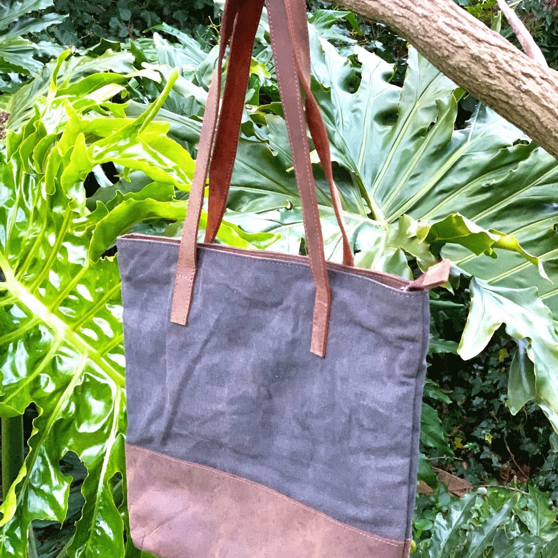 Waxed Canvas Tote Bag - Durable & Stylish