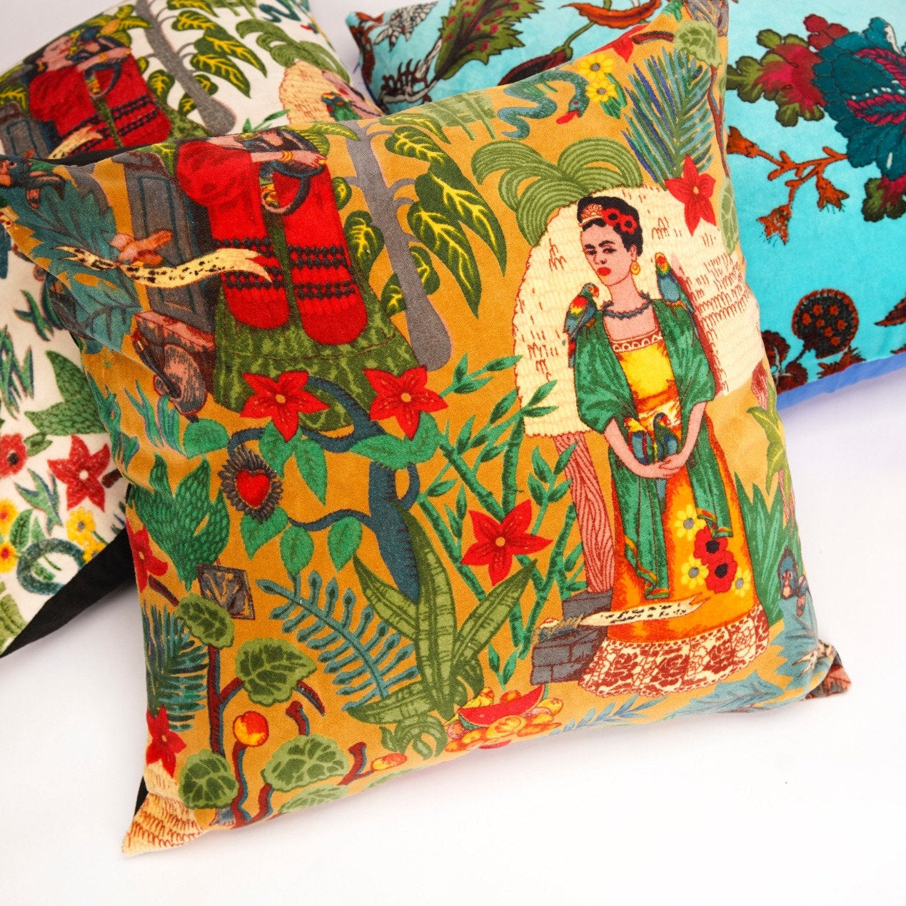 Frida's Tapestry Velvet Cushion Cover