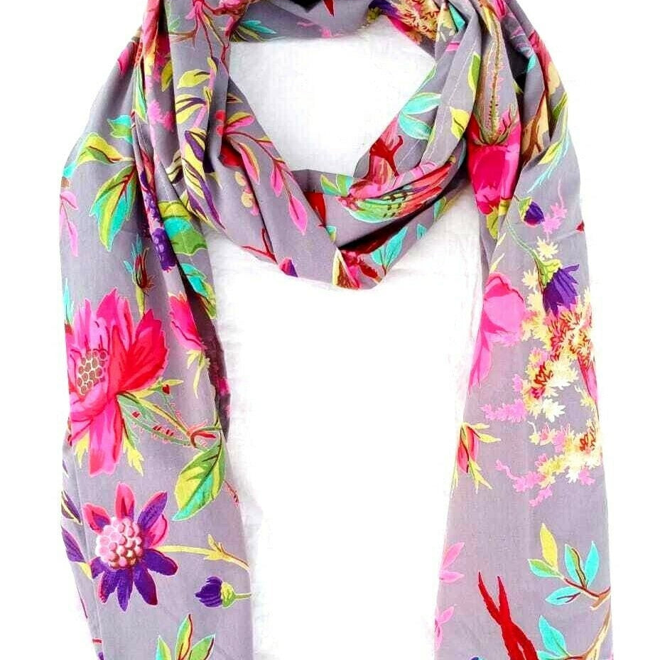 Boho Blooms Cotton Scarf