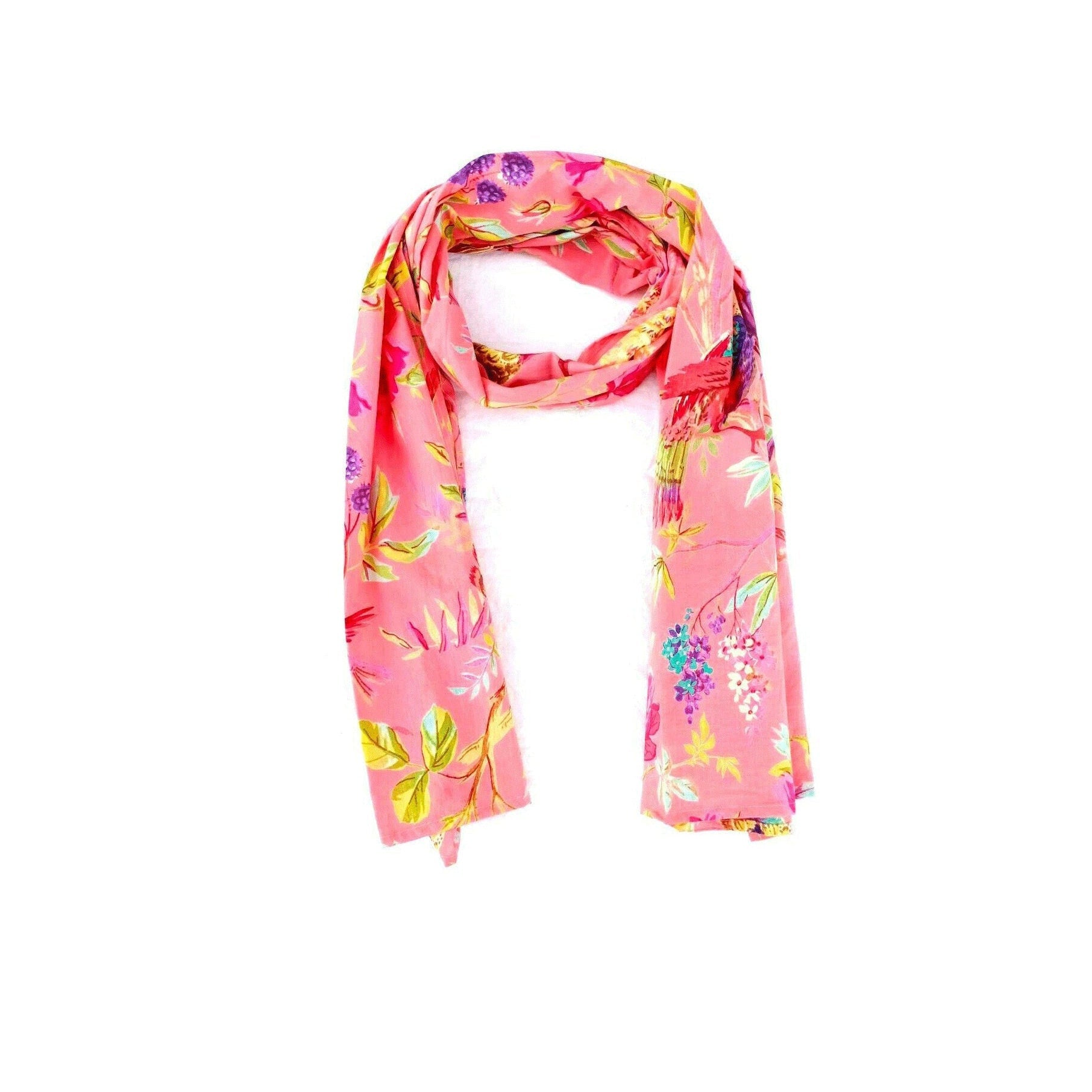 Gardenia Glamour Cotton Scarf