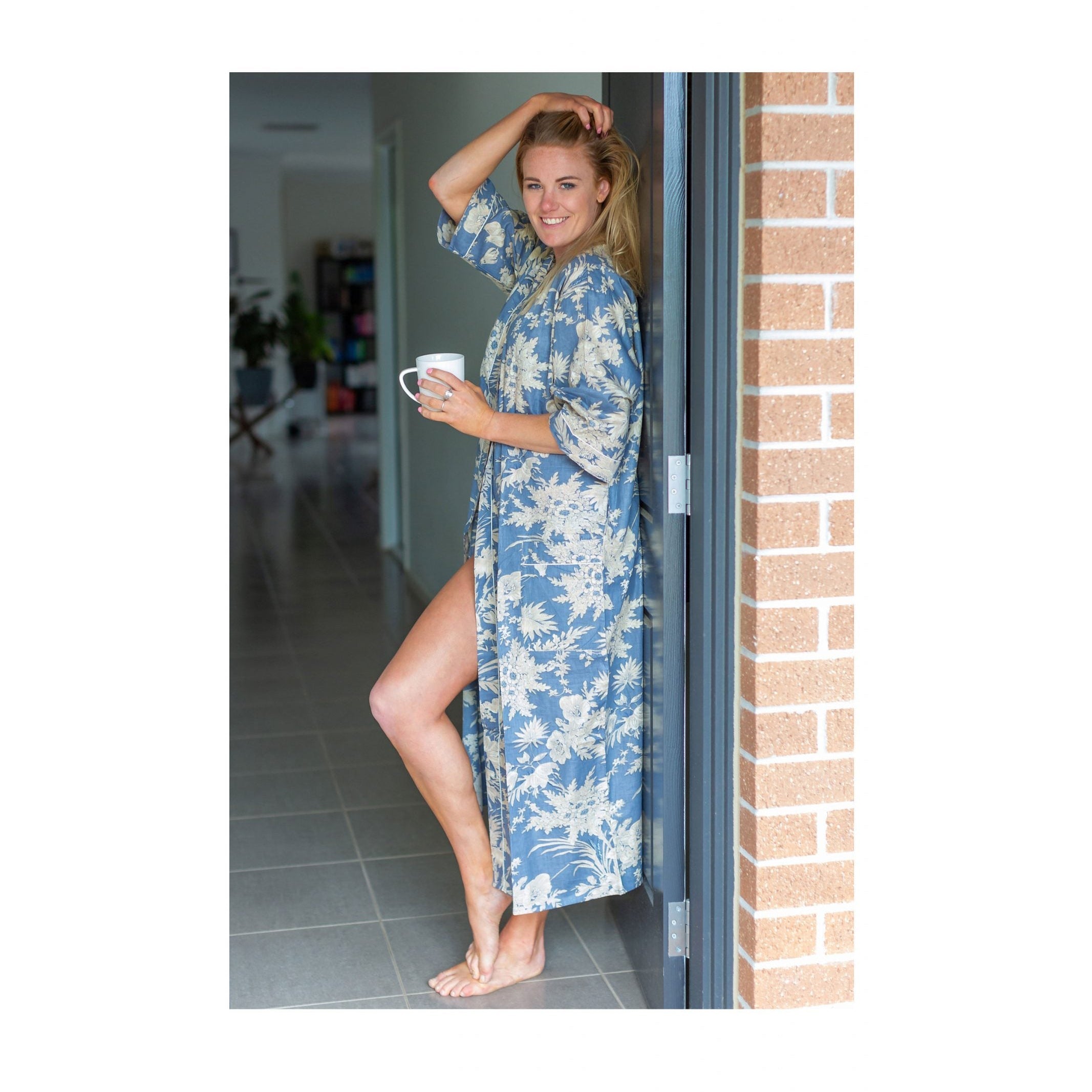 'Boho Piece' Women’s Cotton Kimono Robe - Stylish