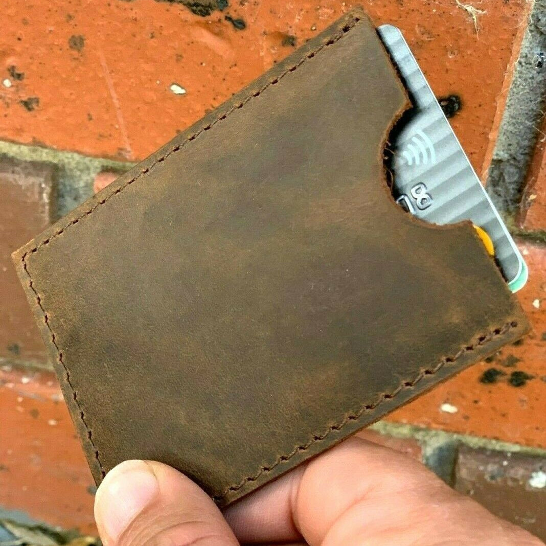 Rustic Slim Leather Card Holder