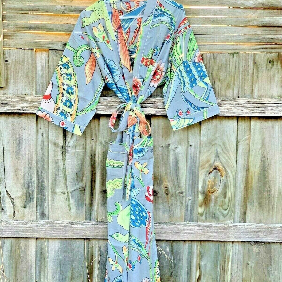 'Tropicana Dream' Cotton Kimono Robe - Stylish Wear